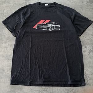 Dodge Charger Racing Muscle Car Graphic Tee T-Shirt (XL) Black Cotton